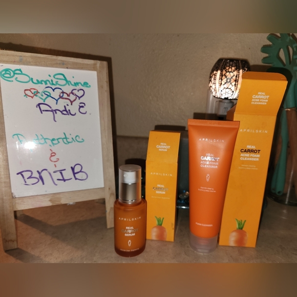 APRIL SKINReal Carrot Acne Foam Cleanser + Serum,  BNIB - Picture 1 of 10